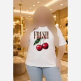 تیشرت نخ پنبه باکیفیت پلاس سایز بزرگ اسپرت زنانه و مردانه
