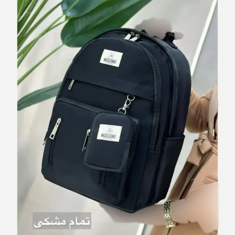 کوله پشتی سه زیپ دیبا ضد آب مدل زرین مشکی