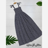 پیراهن ملیس تمام نخ کش دوزی شده سایز فری 38 تا 46