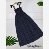پیراهن ملیس تمام نخ کش دوزی شده سایز فری 38 تا 46