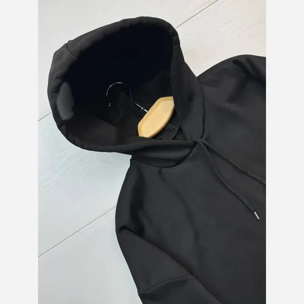 هودی زنانه مدل لندو دورس تو کرکی ضخیم رنگ مشکی