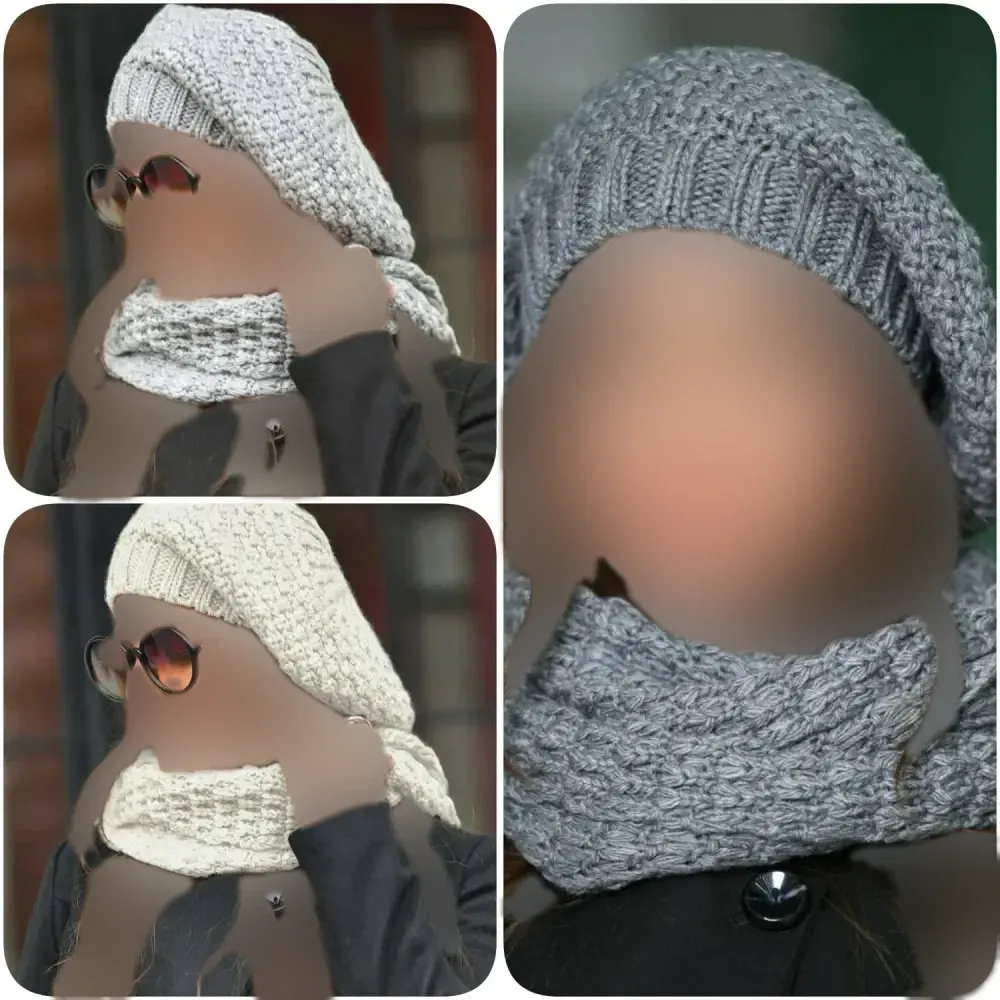 شال و کلاه بافت آرکان زنانه رنگی