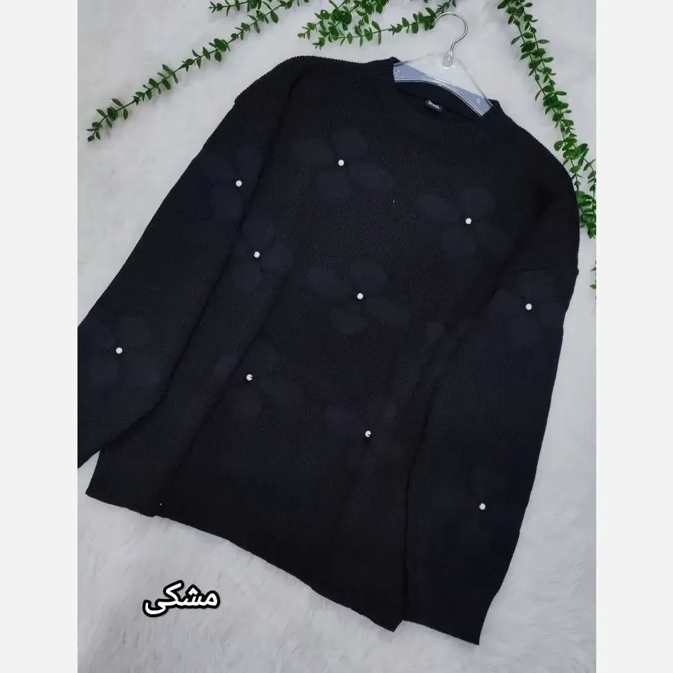 بلوز بافت زنانه طرح مروارید فری سایز تا 50 رنگبندی متنوع