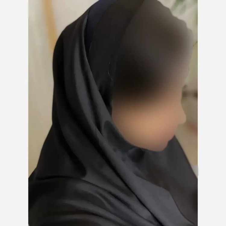 مقنعه تل دار ویسکوز درجه یک قد 90 رنگ سورمه ای تل مشکی فری سایز
