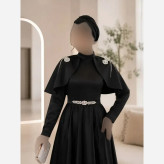مانتو مجلسی مشکی مدل فرشته جنس مازاراتی اعلا خرجکار سنگی سایز بزرگ