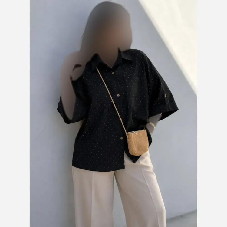 مانتو باکسی ینزی فول نگین فری سایز خنک و تابستانه