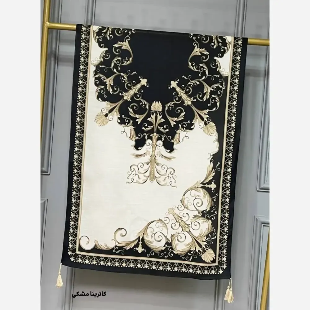 شال نخی اعلا طرح ورساچه و دیور ابعاد 190 در 70 سانتیمتر