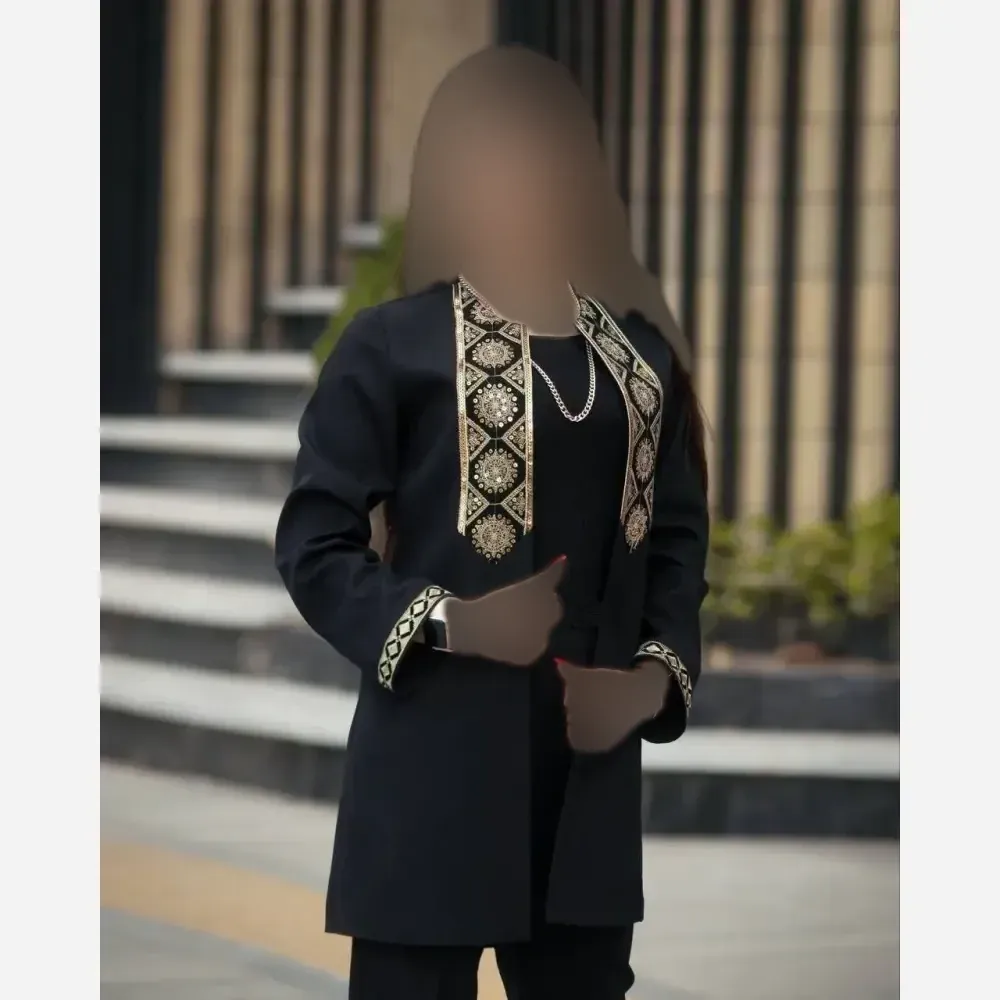 کت و شلوار زنانه پرشین مکانیک مشکی فری سایز 38 تا 46