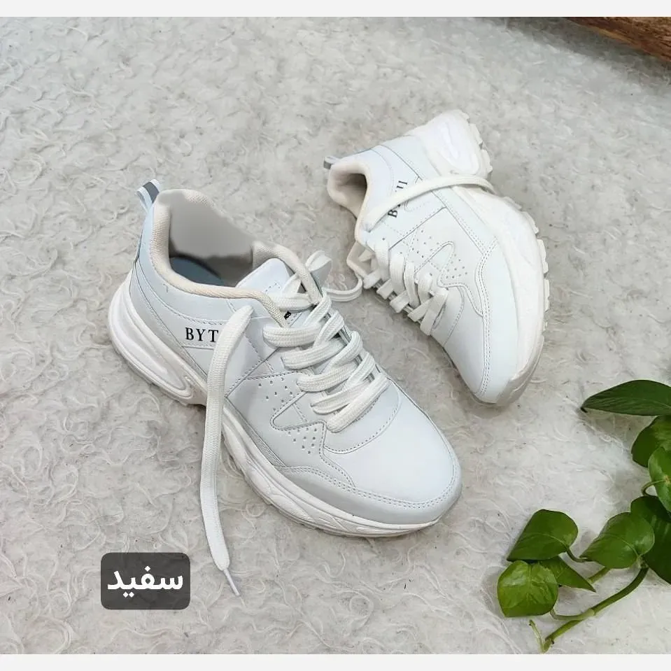 کتونی لژدار طبی زنانه چرم صنعتی مدل بایتجی