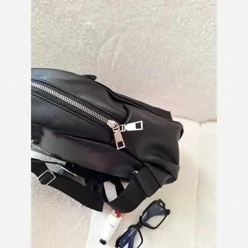 کوله پشتی اسپرت چرمی مدل شهرناز مناسب مدرسه و دانشگاه
