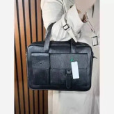 کیف اداری دانشجویی چرم سوگو مشکی