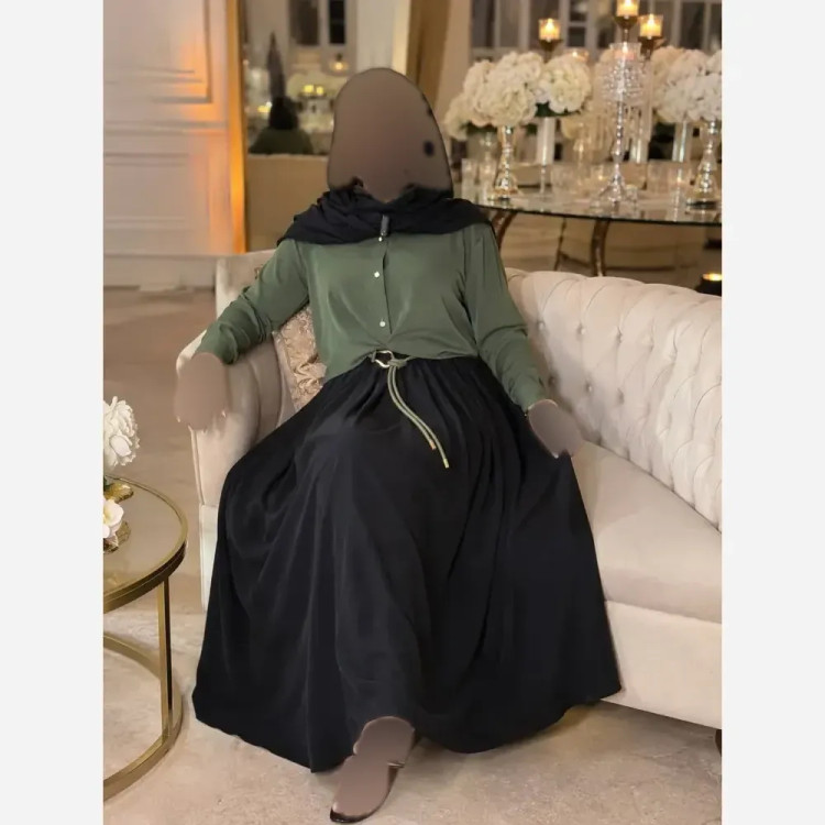 شومیز طرح گیسو جنس الیزه فری سایز مناسب 38 تا 44