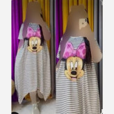 ساحلی میکی راه راه جنس ملانژ گلکسی فری سایز جیبدار