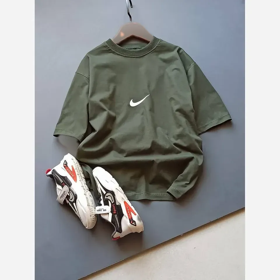 تیشرت نخی پنبه ای نوجوان طرح ناایک سایز 60 تا 75