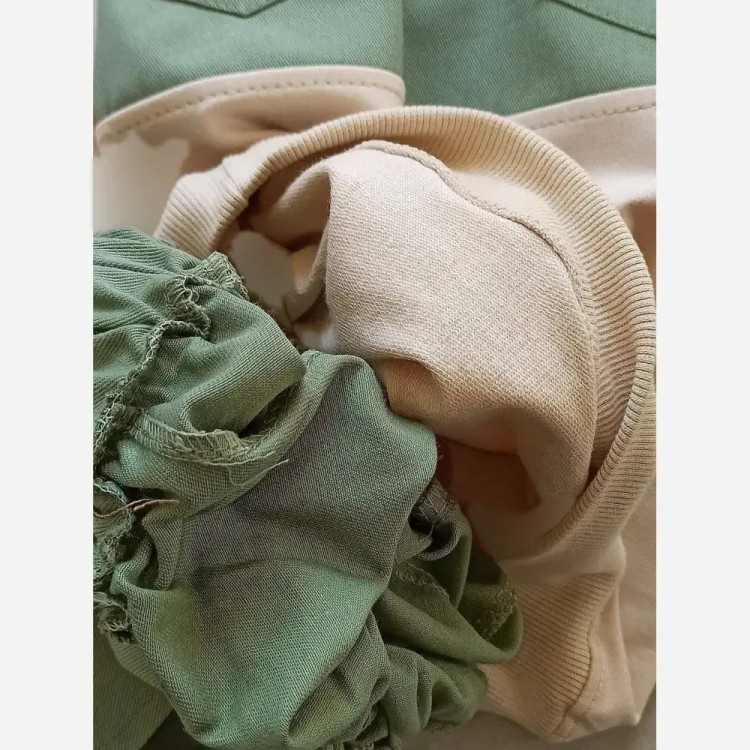 ست بلوز و شلوار بچگانه طرح فشیون سایز 40 قهوه ای و سبز