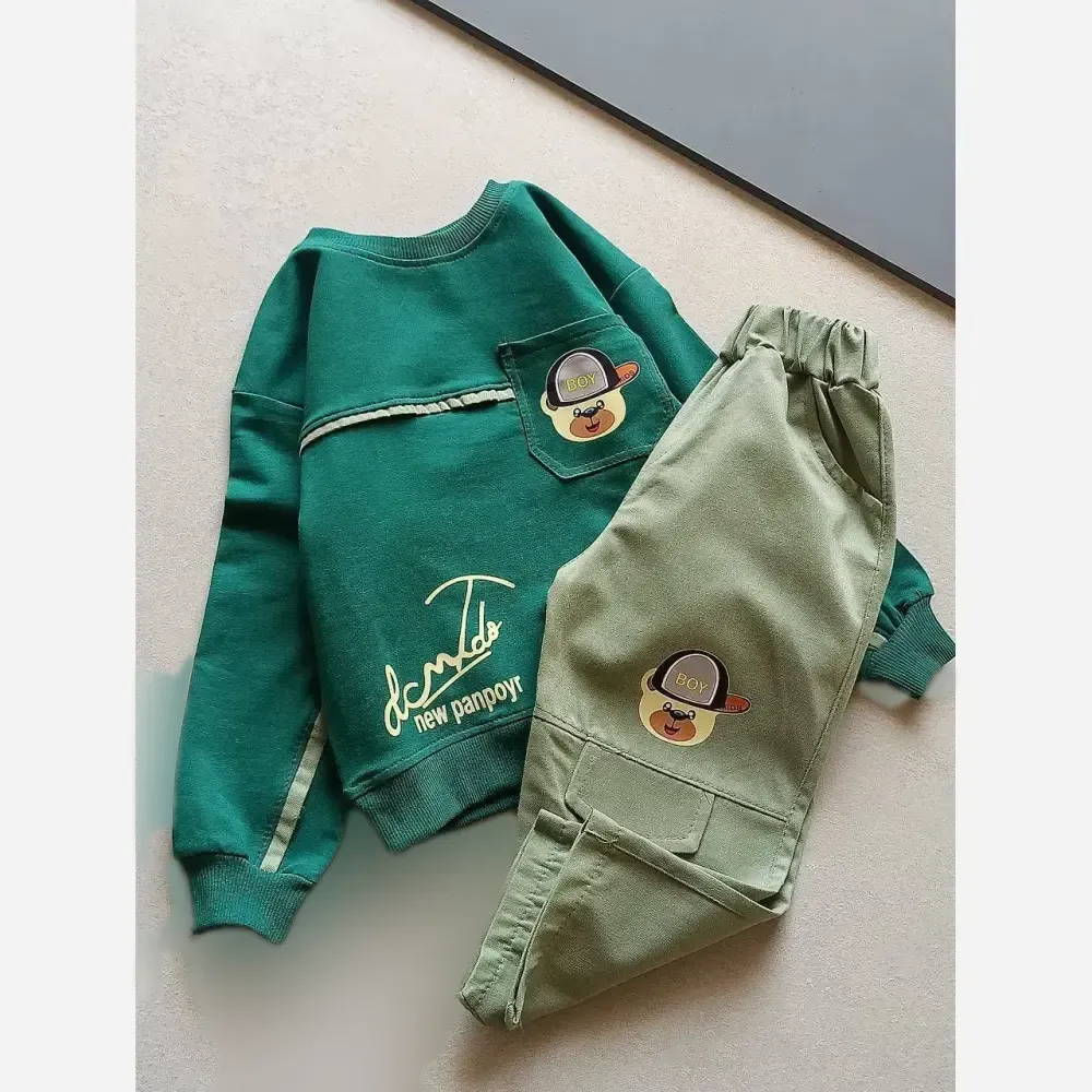 بلوز و شلوار بچگانه بلوز پنبه دورس لاکرا و شلوار کتان درجه یک رنگ بندی متنوع سایز 35 تا 45