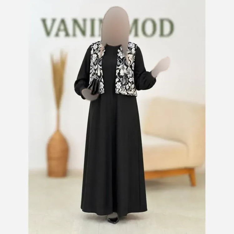 سارافون کریشه با جلیقه سوزن دوزی مدل نیوشا سایز 38 تا 46
