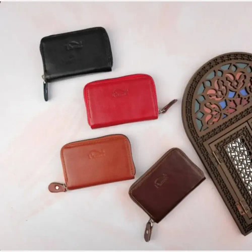 جاکارتی مردانه چرم طبیعی دور زیپ آکاردئونی
