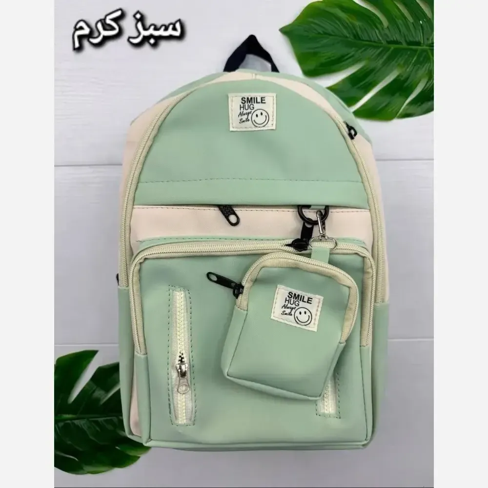 کوله پشتی زنانه دیبا ضد آب 3 زیپ رنگ مشکی کرم سبز کرم آبی کرم