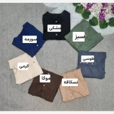 ست شومیز و شلوار زنانه جنس شانتون مدل ارمینا رنگ مشکی طوسی سورمه ای سایز فری 36 تا 44