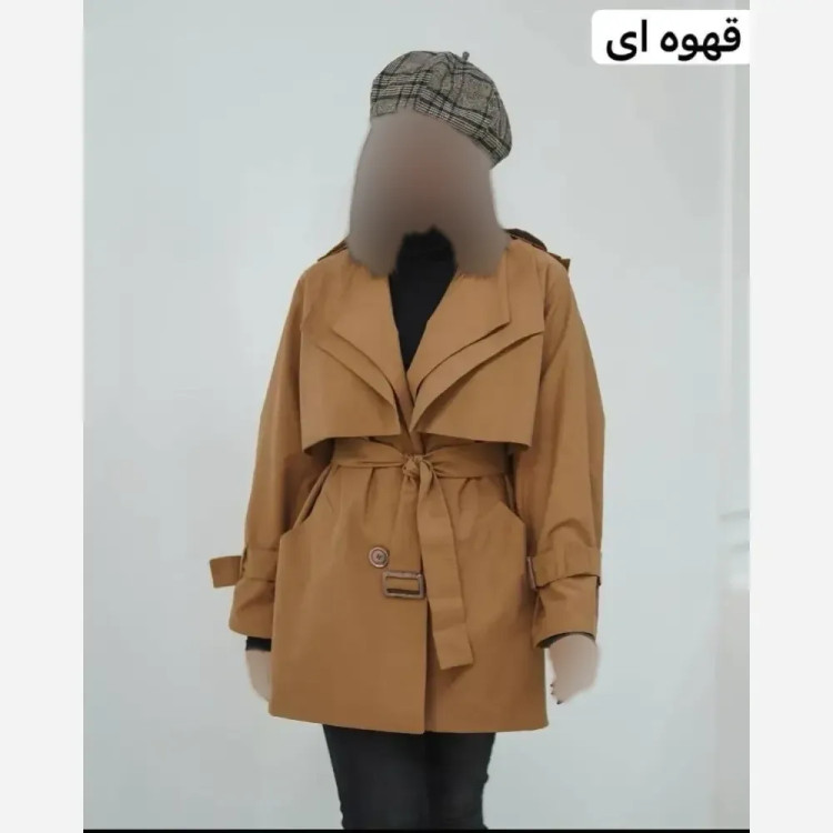 بارونی زنانه مدل ملودی جنس کتان تی سی قد 90