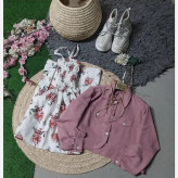 ست ساحلی و کت زنانه جنس زیره بوگاتی و رویه صوفیا سایز 38 تا 46
