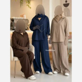 مانتو نارسو جنس هرمس فری سایز 38 تا 46 رنگ قهوه ای سرمه ای نسکافه ای کاراملی