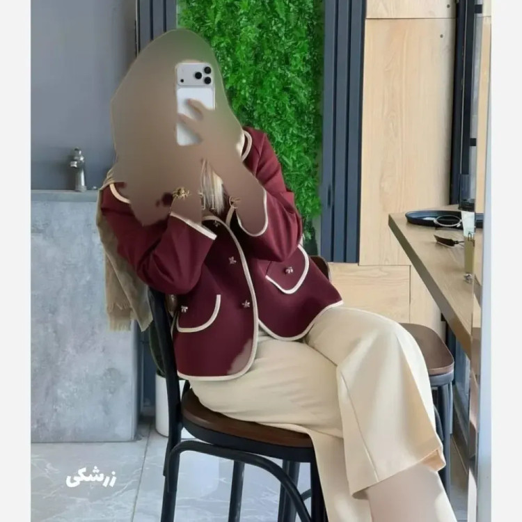 ست کت و شلوار زنانه مدل ادایی پاپیون جنس سوپرمازراتی رنگ بندی متنوع سایز 38 تا 46