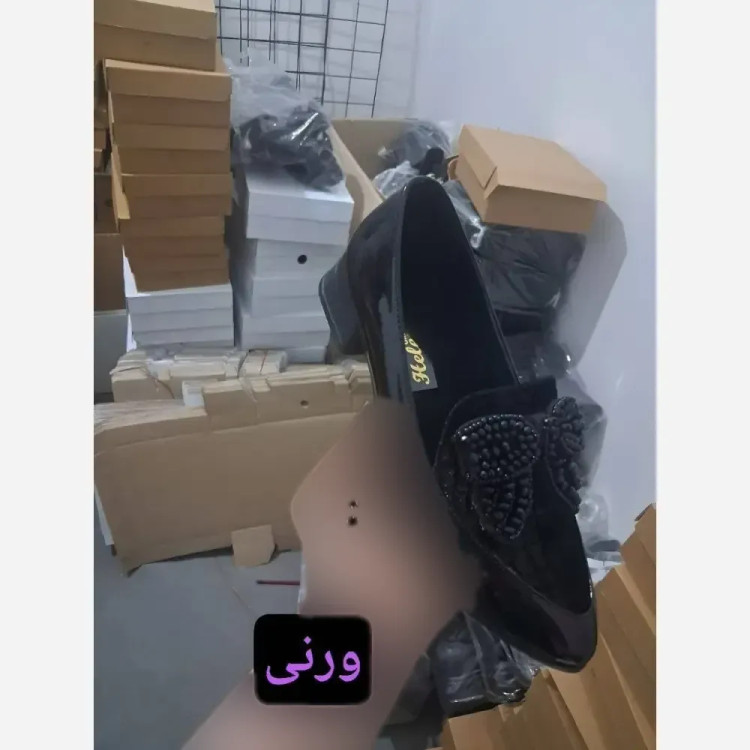 کالج زنانه مدل پاپیون چرم و ورنی تبریز سایز 37 تا 41 زیره پیو