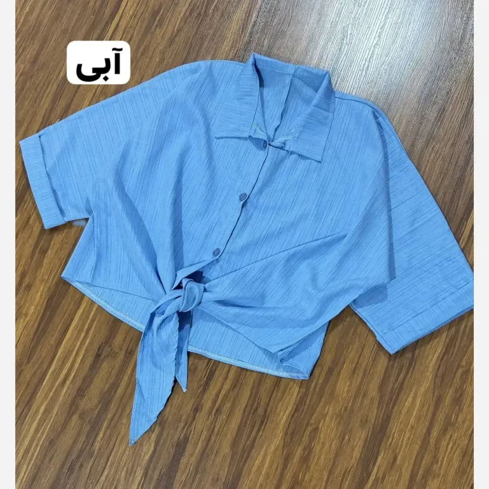 شومیز باکسی گره ای مراکشی راه راه فری سایز