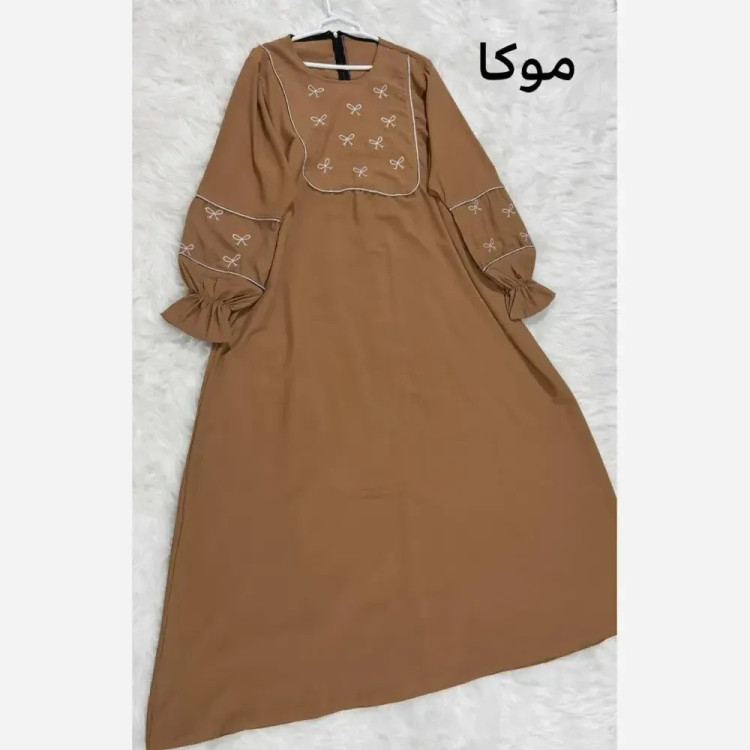 مانتو عبایی پاپیون جنس الیزه درجه یک فری سایز
