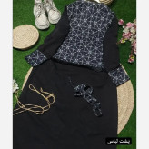 ست سه تیکه آرشیده رویه و کمربند مازراتی زیره اسکاچی رنگ نقره ای سایز 38 تا 46 فری سایز