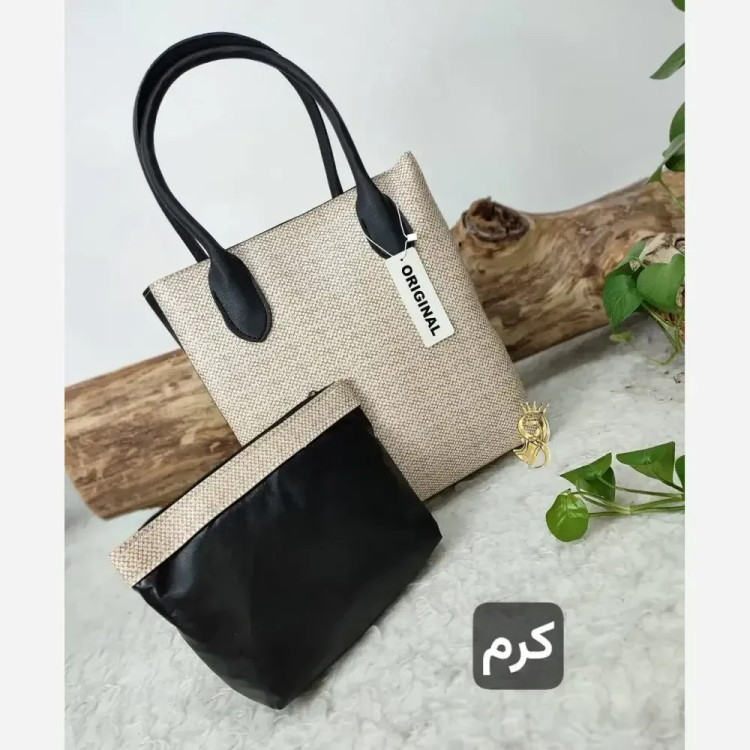 کیف دو قلو مدل الناز چرم صنعتی درجه یک