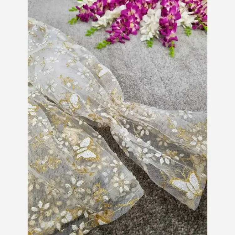 شومیز توری زنانه تور درجه یک فری سایز رنگ مشکی و طلایی