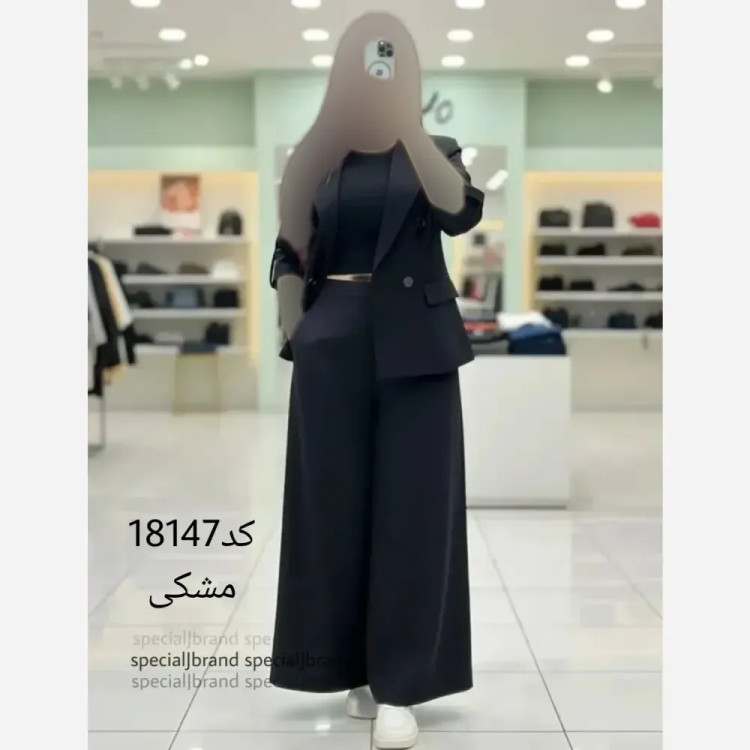 ست کت دامن شلواری سارا لینن سبک خنک زنانه در رنگ بندی متنوع و سایزبندی 38 تا 44
