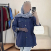 مانتو مچ گلدوزی سانیا جنس شانتون قد 90