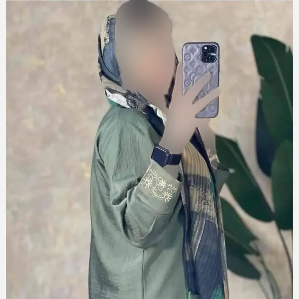 مانتو مچ گلدوزی سانیا جنس شانتون قد 90