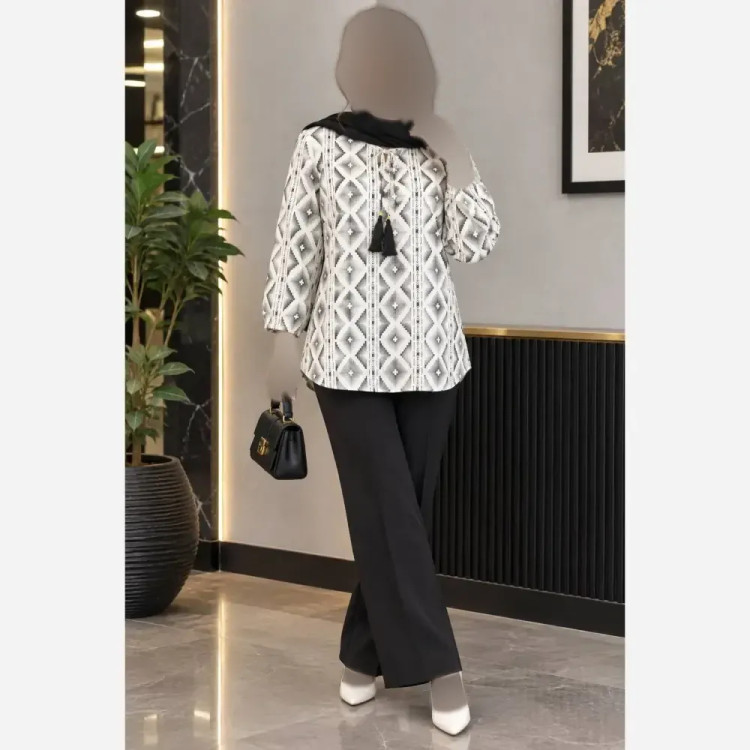 تونیک یقه کوبایی لنین قواره دار هما فری سایز