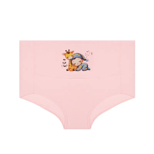 شورت بارداری زنانه اسلیپ نخی طرح بچه و زرافه فری سایز