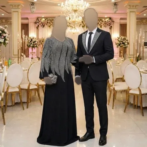 ماکسی مجلسی مدل نازنین جنس کرپ دالقیچ رنگ مشکی