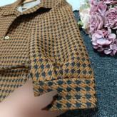 کفتان پشمی پیچازی درجه یک بلند بنددار جلو دکمه خور سایز فری