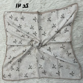 مینی اسکارف کرمی نخ قواره 65x65 سانتیمتر مناسب استفاده روزمره بدون آبرفت و رنگ رفت