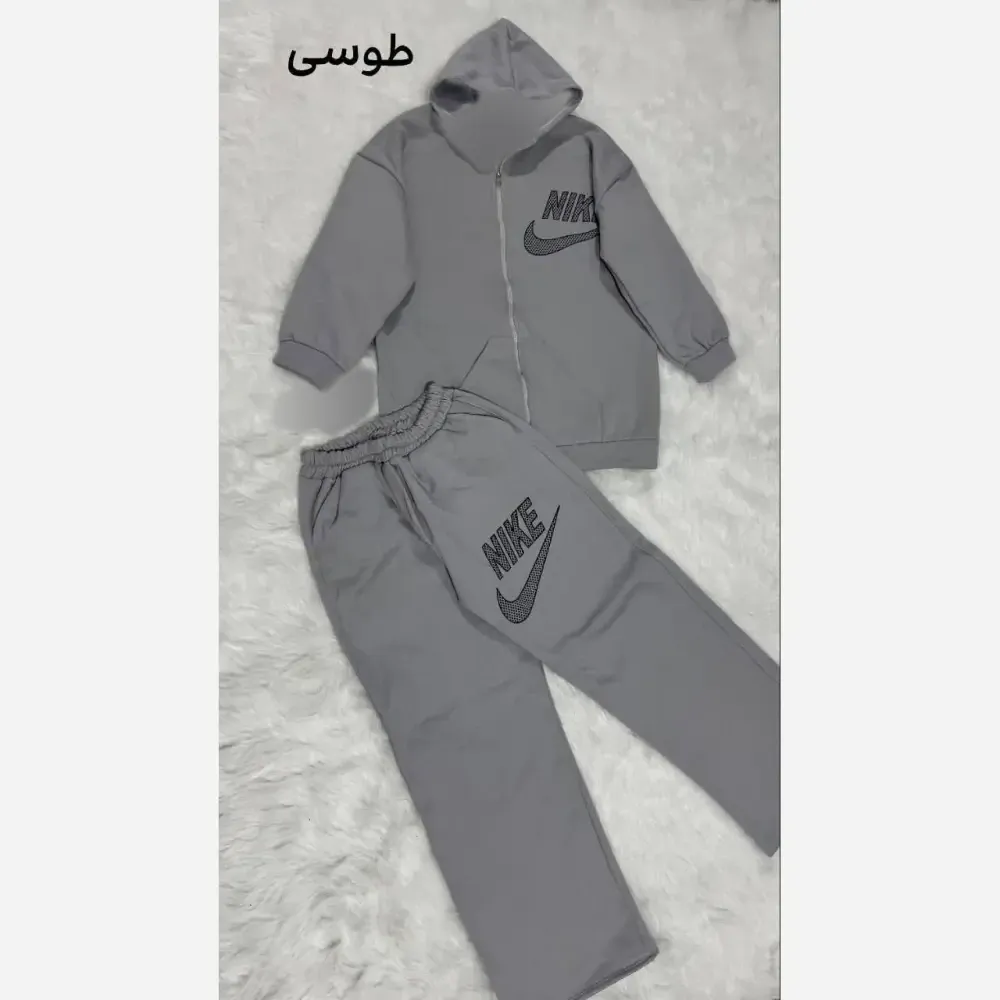 ست سویشرت شلوار نایک تو کرکی فری سایز 36 تا 46 جیب دار