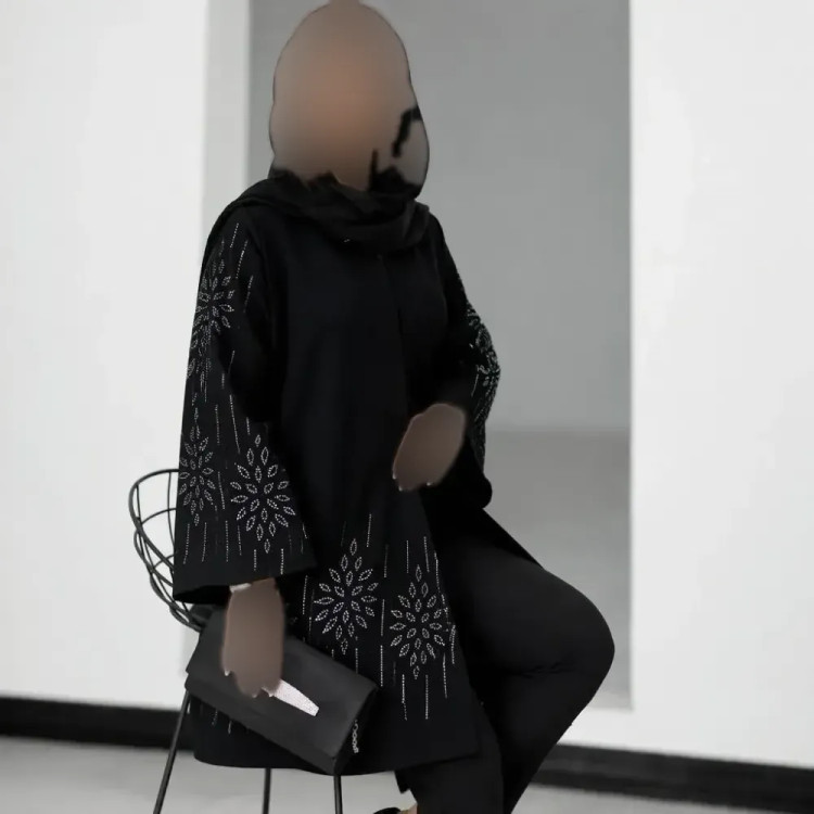 کت مجلسی زنانه شانتون اندوزی جت بلک مشکی
