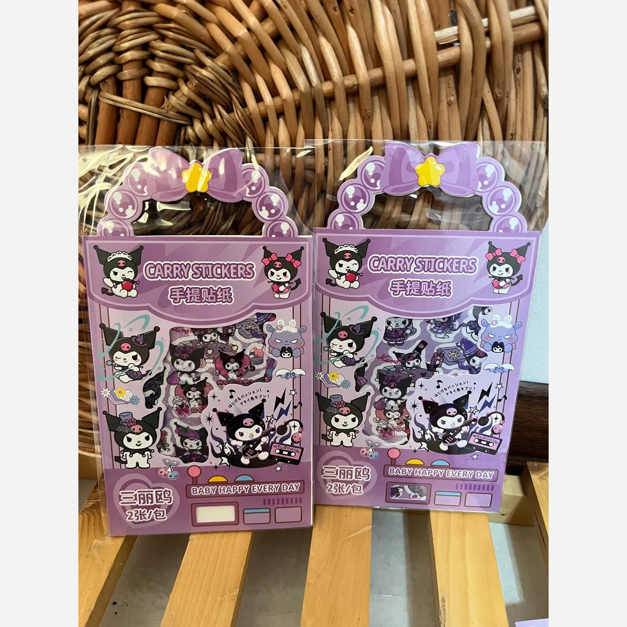 استیکر برچسب دسته دار کرومی 2 عددی ورقی مات و شفاف وارداتی