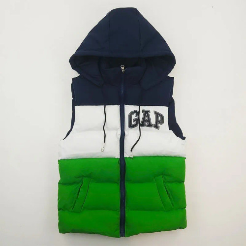 پافر پسرانه GAP سبز سه رنگ شمعی جیبدار