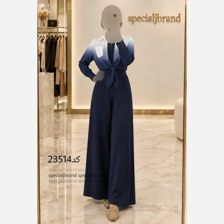 ست شومیز و اورال زنانه جنس لینن و سوپر سافت رنگ بندی متنوع سایز 38 تا 46