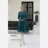 پیراهن عروسکی مجلسی زنانه دانتل برجسته زیپدار