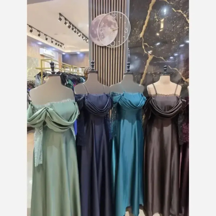 لباس مجلسی دخترانه پرنسا ساتن زارا و دانتل کاپ دار سایز 36 تا 46