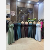 لباس مجلسی دخترانه پرنسا ساتن زارا و دانتل کاپ دار سایز 36 تا 46